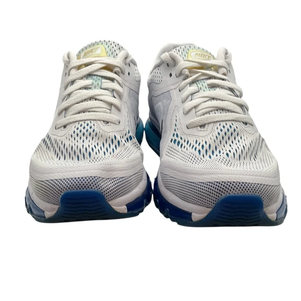 Nike‎ Blue and Green Sneakers with Grid Sole Traction size 8.5